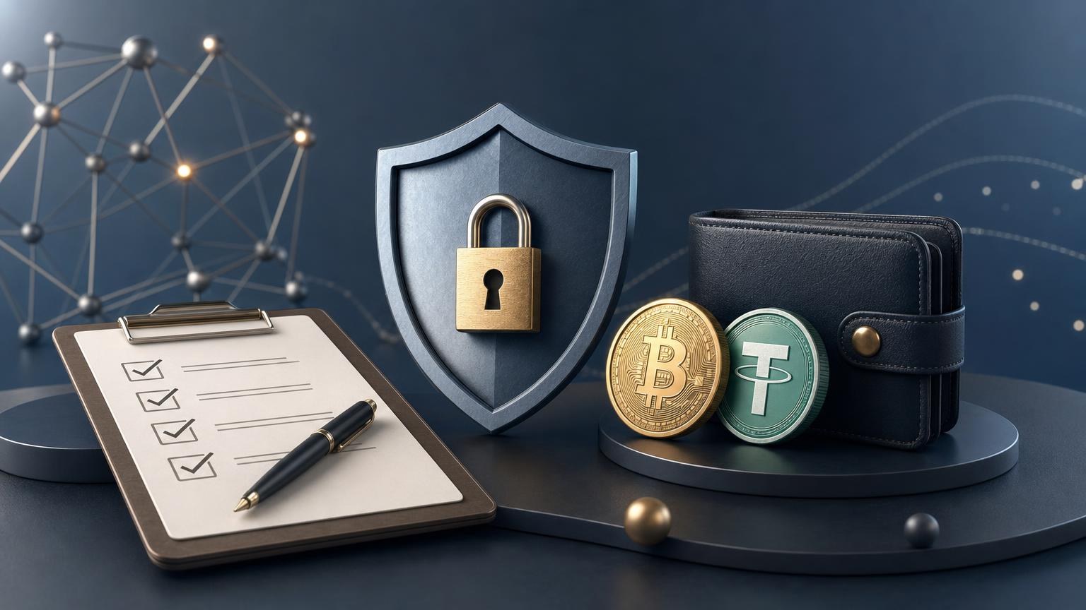 A user compares a crypto exchange order, wallet address, network, amount, and transaction details before sending BTC or USDT